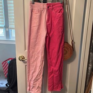 Pink two toned jeans